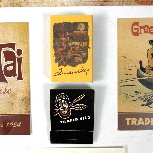 Trader Vics 75th Anniversary Lot Tiki Postcards Matches Swizzle Coasters Sticker - Picture 7 of 12